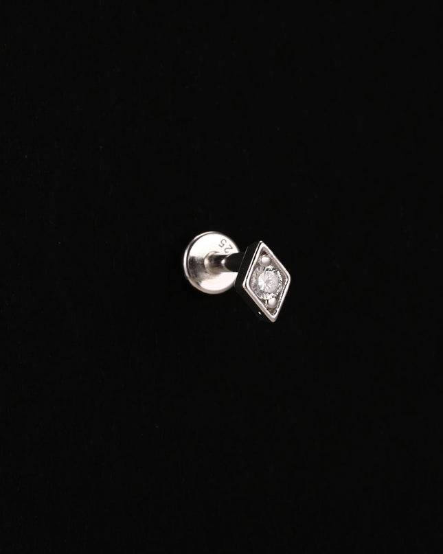 AIDE Heart Round Ball Flat Helix Piercing Earring 925 Sterling Silver Ear Studs Geometric Zircon Exquisite Trinket Studs Aretes