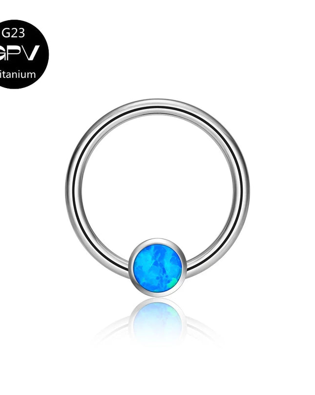 G23 Titanium Nose Ring Middle Clip Ball Popular Men's And Women's Punk Puncture Jewelry Nasal Septum Ring