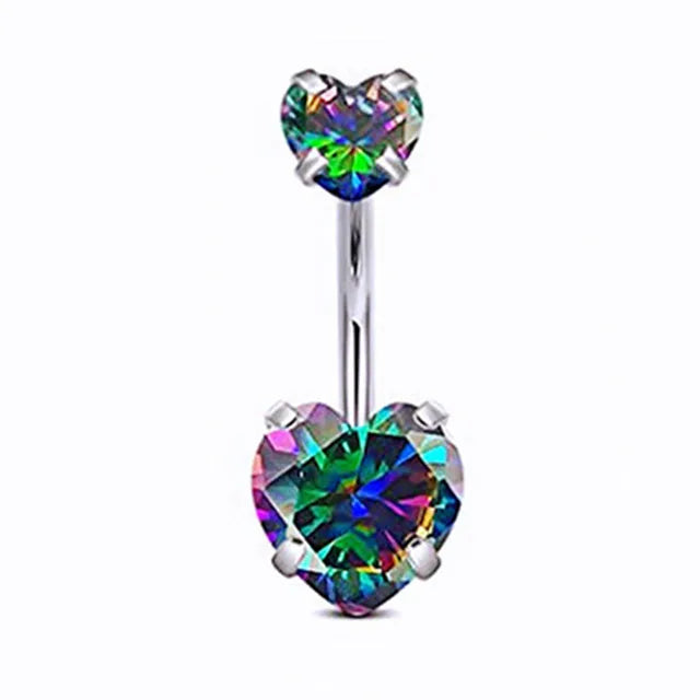 1PCS Butterfly Belly Button Piercing Jewelry 14G Heart Belly Ring Body Piercing Bee Navel Piercing Belly Bars Piercing Ombligo
