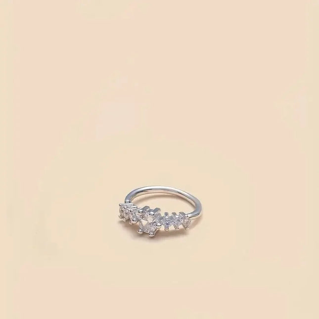 Simple Single Row Geometric S925 Silver Yellow Nose Ring Women's Body Perforated Ring Decorative Nails Daily Commuting
