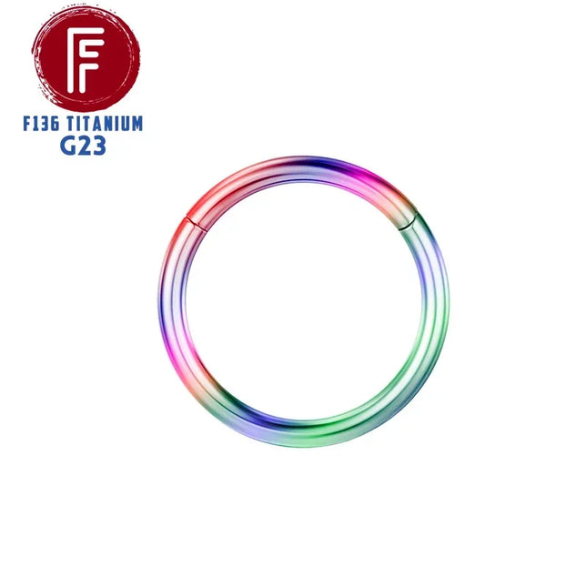 F136 Titanium Hinged Hoop Nose Rings 20G 18G 16G Septum Ring Body Piercing clicker Women and Men Cartilage Rook Earring Jewelry