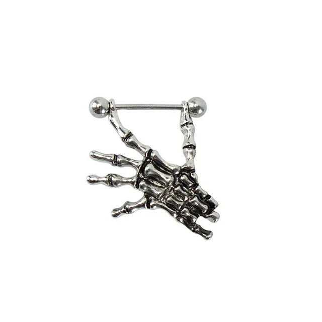 Straight Rod Snake Wing Nipple rings Breast Ring Heart Shaped Adjustable Nipple Piercing Human Jewelry