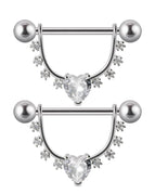 1Pair 4 / Nipple Rings / body|Geometric