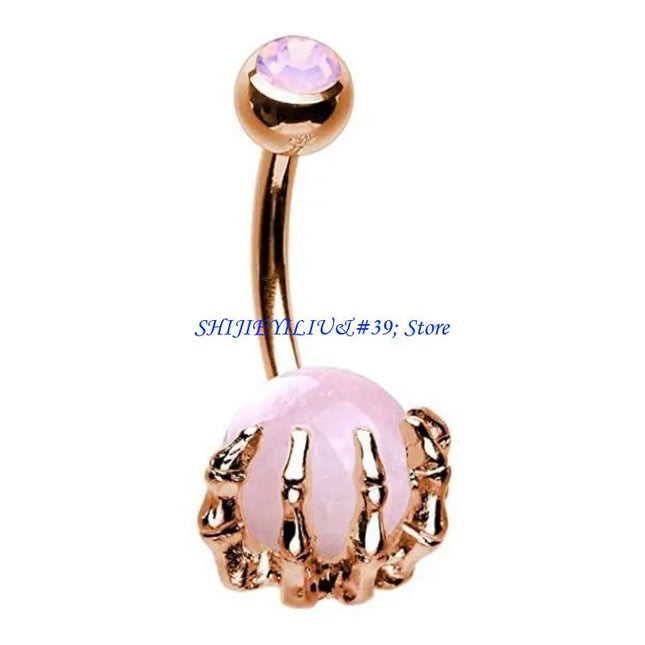 E21F Surgical Steel Belly Button Rings Colorful Gemballs Navel Rings Piercing Jewelry