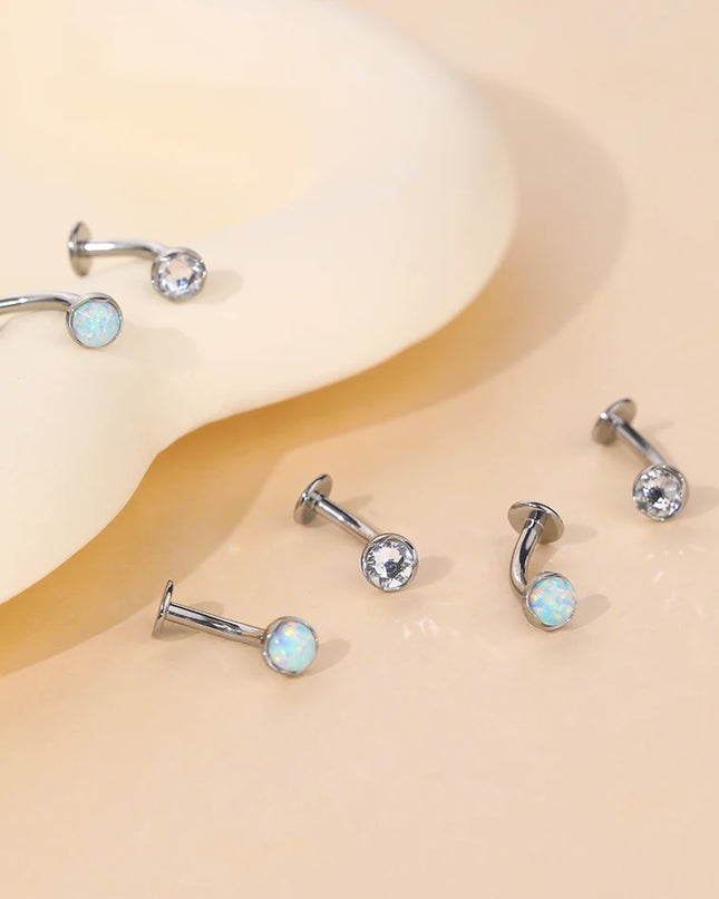 1PC Floating Belly Button Rings Titanium Curved Barbell Navel Piercing 14G 10/12mm Belly Bar Navel Earrings Sexy Jewelry Women