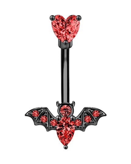 1PCS Bat Belly Button Piercing Jewelry 14G Claw Belly Ring Body Piercing Bee Navel Piercing Heart Belly Bars Piercings Ombligo