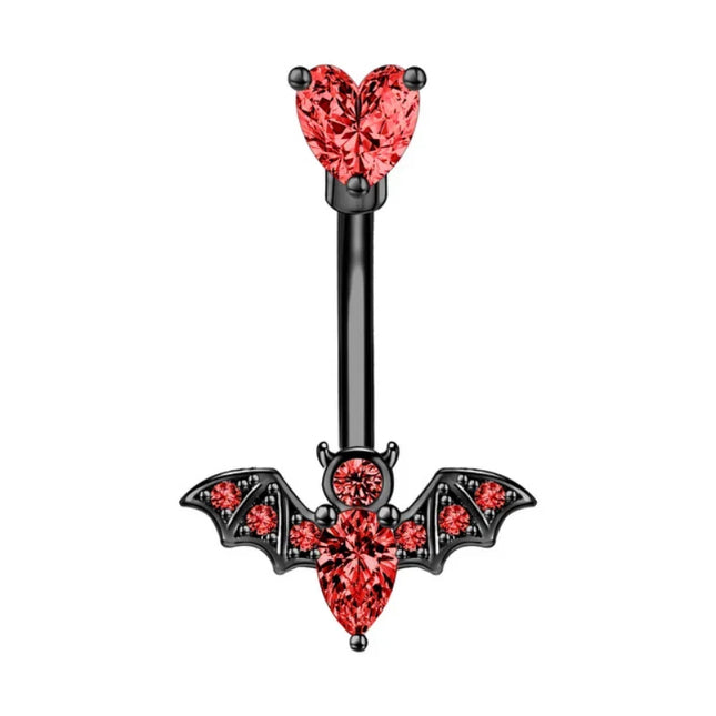 1PCS Bat Belly Button Piercing Jewelry 14G Claw Belly Ring Body Piercing Bee Navel Piercing Heart Belly Bars Piercings Ombligo