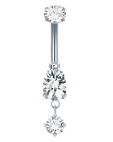 1Pc Titanium Belly Button Piercing Ring for Women CZ Heart Butterfly Dangle Navel Ring Belly Piercing Body Jewelry