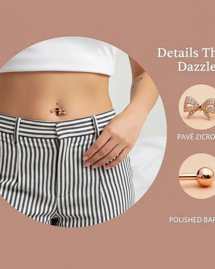 Bow Belly Button Ring Navel Piercing Sexy Belly Rings Body Piercing Navel Rings
