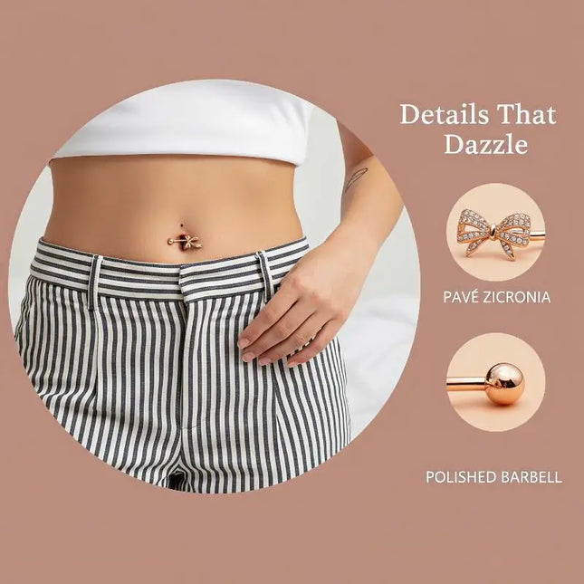 Bow Belly Button Ring Navel Piercing Sexy Belly Rings Body Piercing Navel Rings