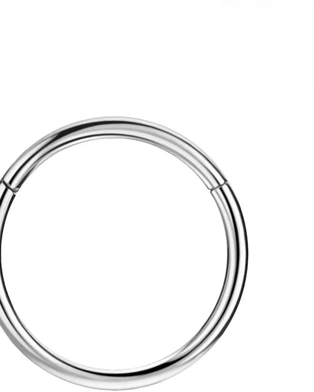 Classic Punk Stainless Steel Piercing Seamless Connection Nose Ring for Women Men Hip Hop Body Piercing Jewelry Not Allergic