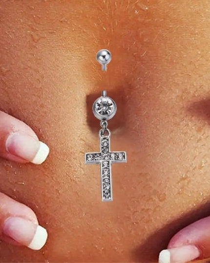 Sexy Cross Belly Navel Piercing Stainless Steel Fashion Belly Ring For Women Body Jewelry
