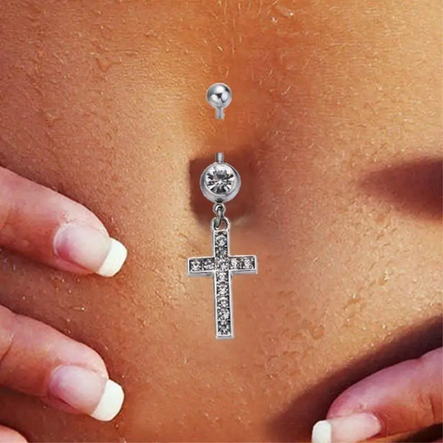 Sexy Cross Belly Navel Piercing Stainless Steel Fashion Belly Ring For Women Body Jewelry