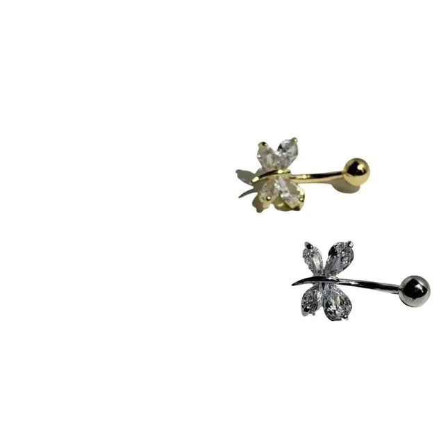 Belly Button Ring Trendy Dragonfly Butterfly Shape Sexy Comfort Fit Navel Piercing Jewelry for Girls Pool Party Beach Trip