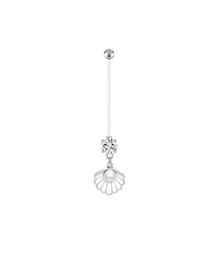 Pregnancy Belly Button Rings Long Bar 38mm Sport Maternity Flexible Bioplast Clear Navel Belly Rings Piercing Retainer Jewelry