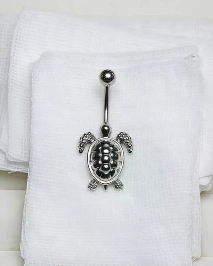 Retro Sea Turtles Belly Button Nail Rings Stainless Steel Anti Allergy For Women Belly Piercing Jewelry Gift