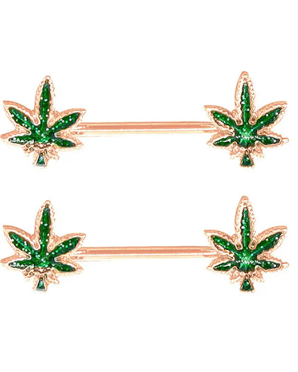 Jewelry Sexy Crystal Leaf Nipple Bar Rings Nipple Ring Barbell Body Piercing Fashion Accessory