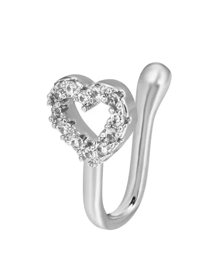 Fashion Nose Ring Charm Crystal Butterfly Pentagram Nose Ring Women Fake Piercing Clip on Nose Ear Rings Body Jewelry