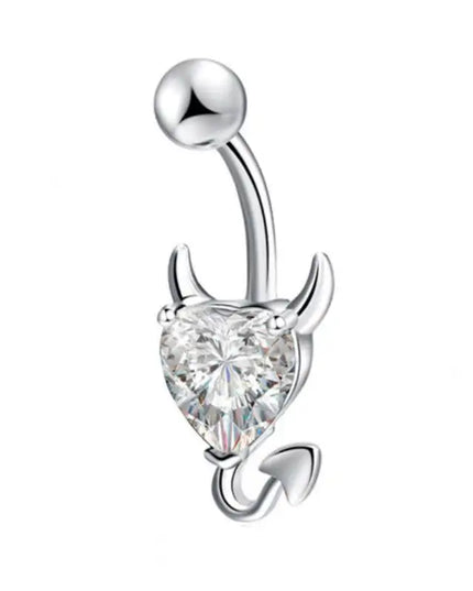 Steel Belly Button Rings Pink Crystal Piercing Navel Heart Style Navel Piercing Earring Belly Piercing Sexy Body Jewelry Ombligo