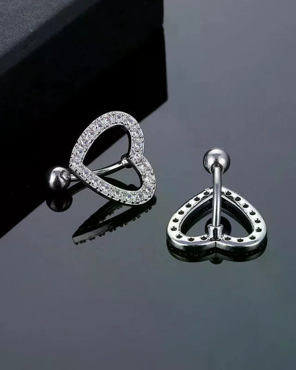 Heart Belly Button Ring Navel Piercing Ring Cooper Belly Button Piercing Ring JewelryNavel Pircing Umbilical Pircing Ring