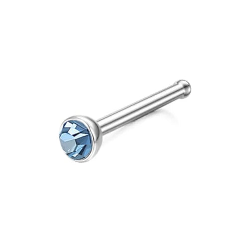 Bobisty 1Pc Nose Rings for Women Men Surgical Stainless Steel Retainer Clear Nose Rings Hoops Cartilage Tragus Piercing Jewelry