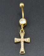 gold color / Navel & Bell Button Rings / Curved barbell