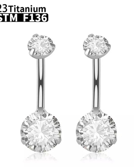 G23 Titanium Sexy Belly Button Rings Piercing ASTM F136 Zircons Wholesale Belly Button Body Jewellery For Women