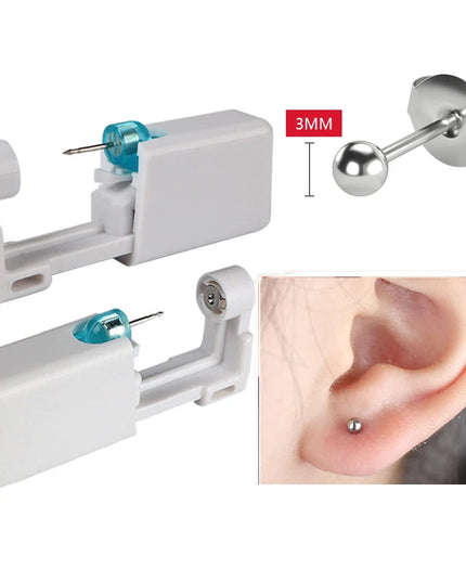 Ear Piercing Gun Disposable Disinfect Safety Earring Piercer Kit Studs Nose Ring Piercing Machine Body Jewelry Tool 17 Colors