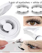 UBS083 / 1pair Eyelash Plus White Clip