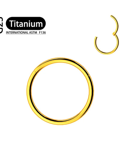 G23 Titanium 20G Earrings Nose Ring Septum Hoop Piercing Body for Women Man Segment Lip Rings Cartilage Tragus Ear ​Jewelr