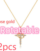 Rotating rose gold crown / 2PCS