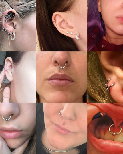 1 PC round 316L Stainless Steel Nose Ring Men 16G Septum Clicker 8MM/10MM Punk Rock Ear Helix Septum Rings Piercing Jewelry