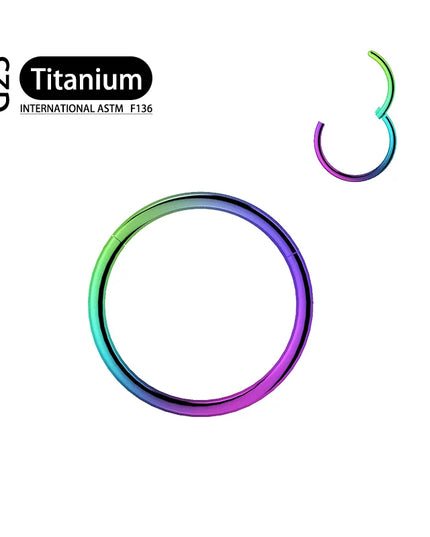 G23 Titanium 20G Earrings Nose Ring Septum Hoop Piercing Body for Women Man Segment Lip Rings Cartilage Tragus Ear ​Jewelr