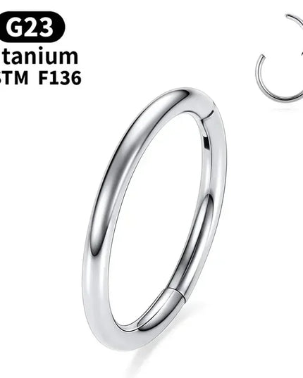 G23 Titanium Nose Piercing F136 Implant Grade 14G 16G 18G 20G Clicker Diaphragm Tragus Piercing Sexy Body Jewelry Wholesale