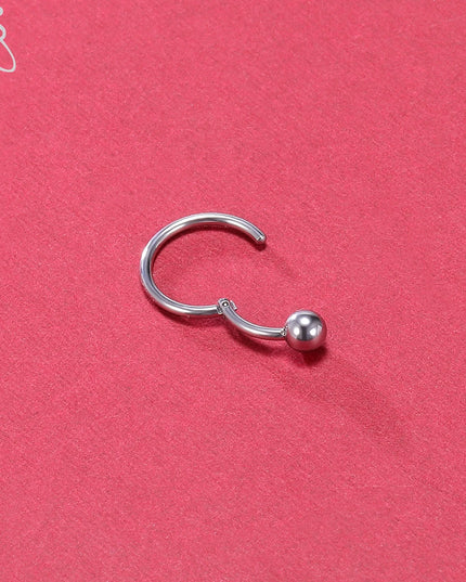 1 PC round 316L Stainless Steel Nose Ring Men 16G Septum Clicker 8MM/10MM Punk Rock Ear Helix Septum Rings Piercing Jewelry
