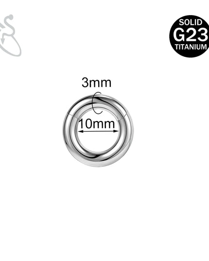 ZS 1PC G23 Titanium Hoop Earring for Women Silver Plated Circle Earring Large Gauge Seputm Nose Ring 2/4/6/8/10/12G Punk Earring