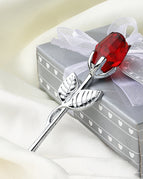 Silver Rod Red Rose