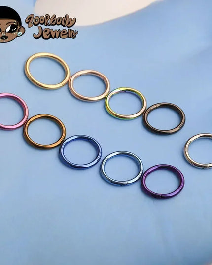 G23 Titanium Nose Piercing F136 Implant Grade 14G 16G 18G 20G Clicker Diaphragm Tragus Piercing Sexy Body Jewelry Wholesale