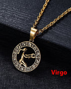 Virgo wears a chain
