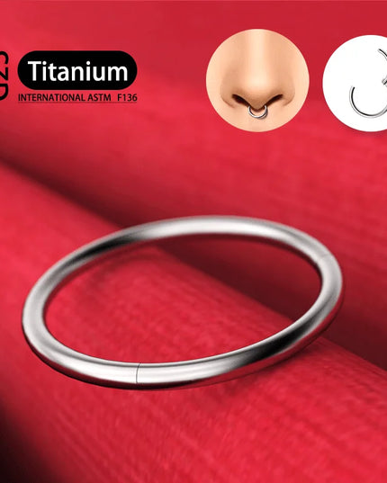 G23 Titanium 20G Earrings Nose Ring Septum Hoop Piercing Body for Women Man Segment Lip Rings Cartilage Tragus Ear ​Jewelr
