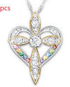 Love heart shaped cross / 2PCS
