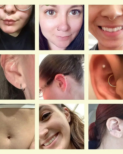 G23 Titanium Nose Piercing F136 Implant Grade 14G 16G 18G 20G Clicker Diaphragm Tragus Piercing Sexy Body Jewelry Wholesale