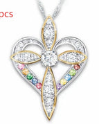 Love heart shaped cross / 3PCS