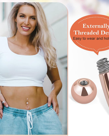 Belly Button Piercing Ring for Women, 10 PCS 14G Surgical Steel Belly Button Rings Barbell Jewelry Rings Bulk for Body Piercing with Long Bar Dangle Curved Navel Rings Heart Belly Ring