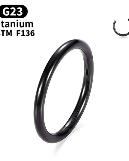 G23 Titanium Nose Piercing F136 Implant Grade 14G 16G 18G 20G Clicker Diaphragm Tragus Piercing Sexy Body Jewelry Wholesale