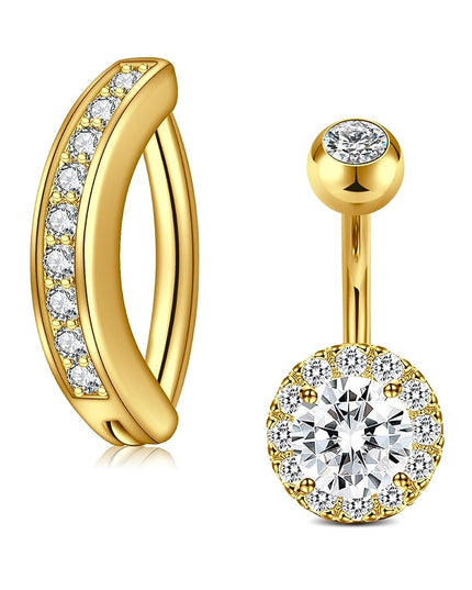 1/4 Inch Short Belly Button Rings 14G 6Mm Stainless Steel Short Belly Navel Button Rings for Women Men