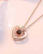 Double Peach Heart Rose Gold